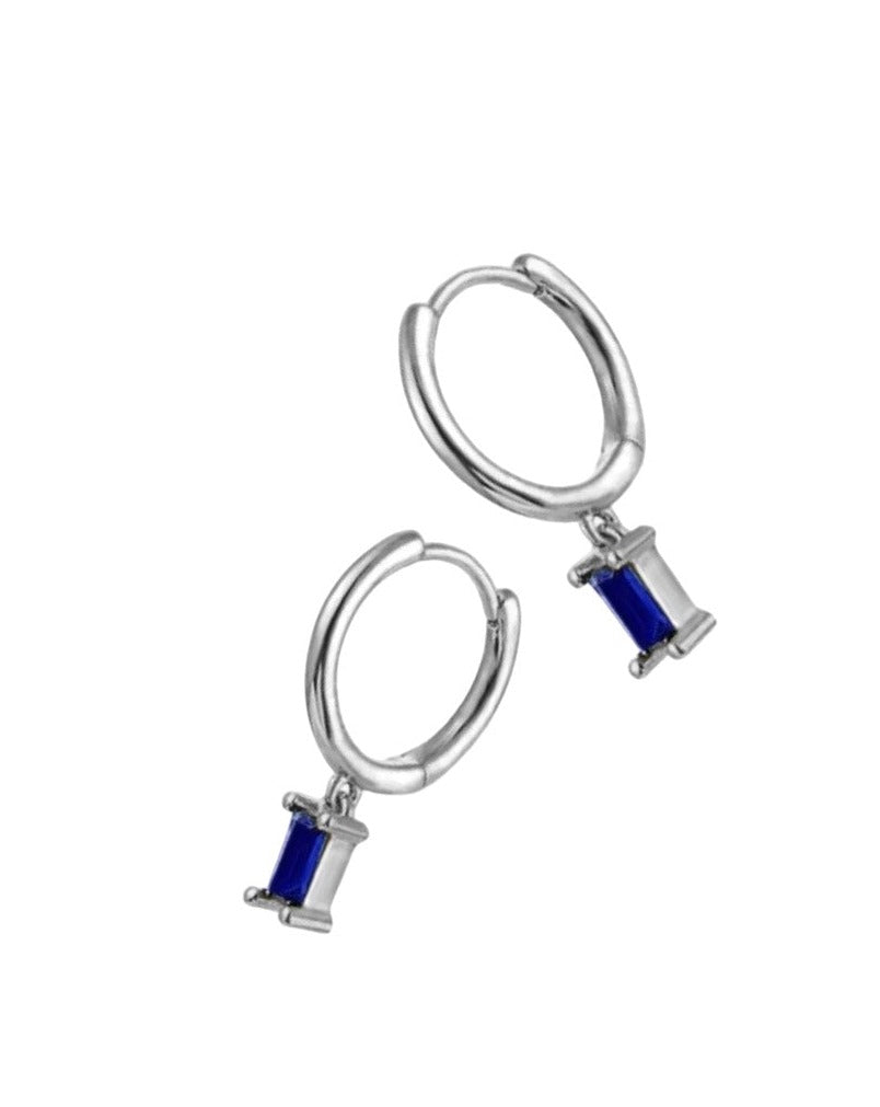 Demi earrings- silver/blue