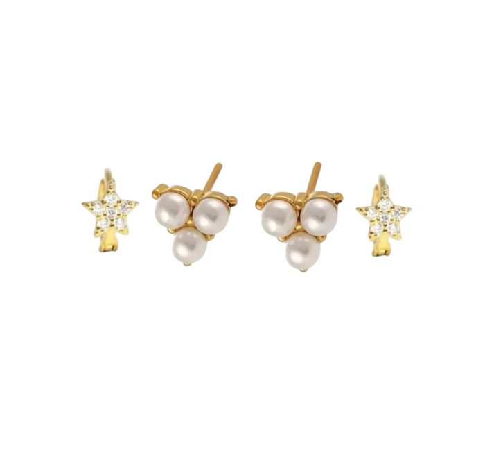Elise & Star Earring Stack