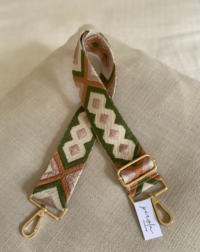 Bag Strap-olive/pink