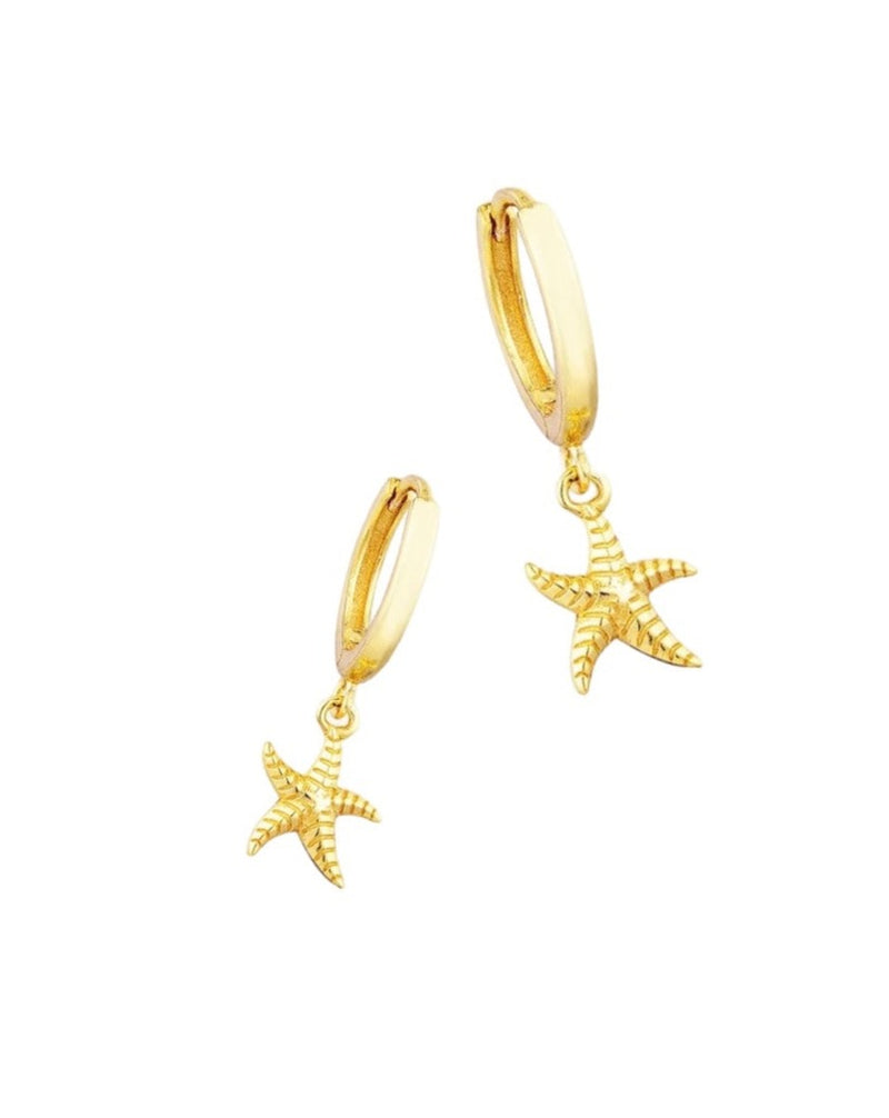 Starfish earrings- gold