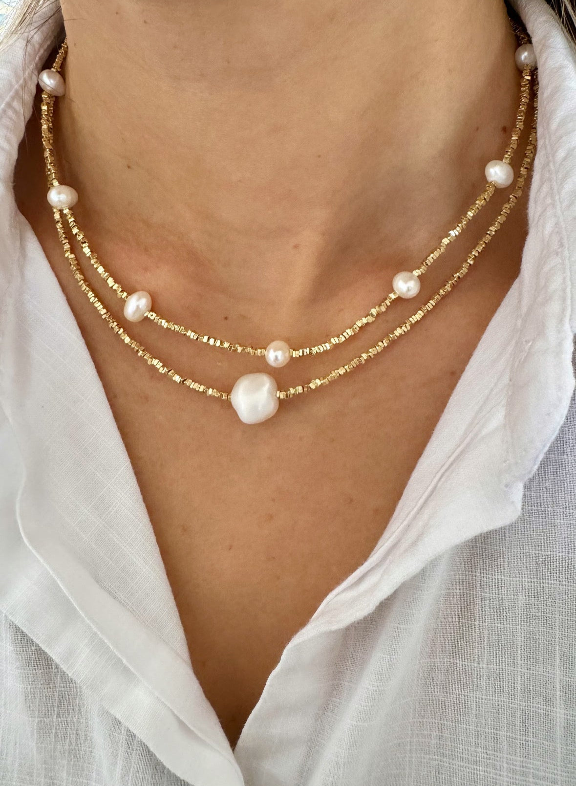 Zimi Necklace- Gold – Pérola Collective