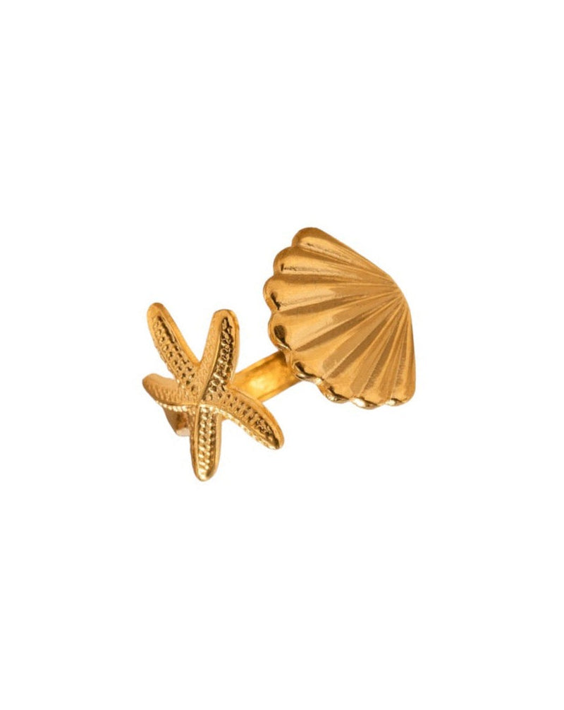 Shell & starfish ring