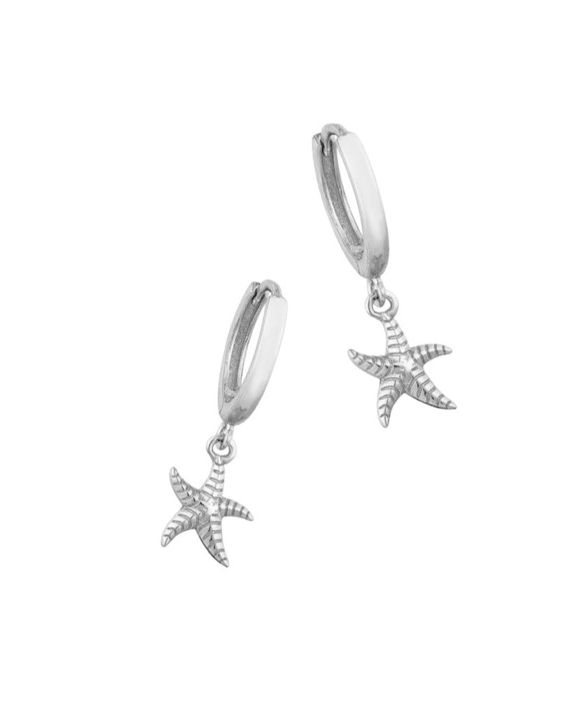 Starfish earrings- silver