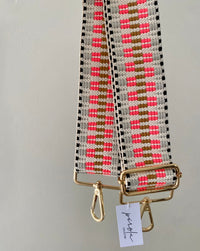 Bag Strap- pink/black