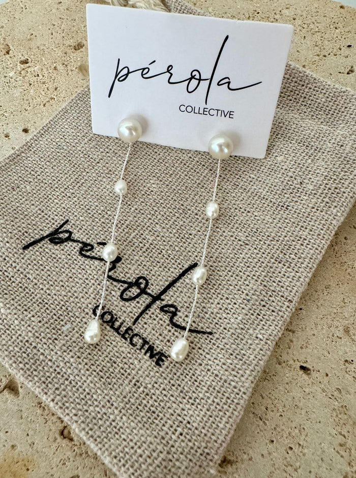 Perla Earrings- Silver