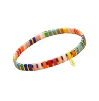 Glass Bead Bracelet- Rainbow