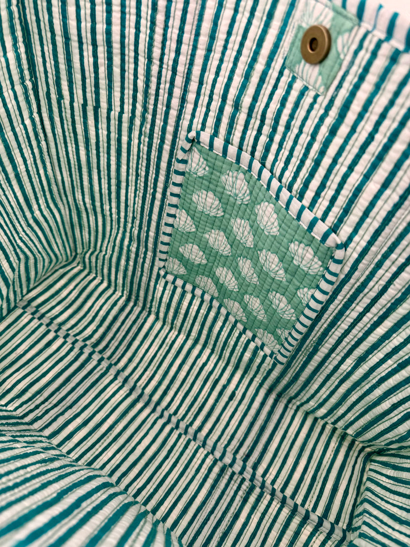Capri Tote Bag- Turquoise