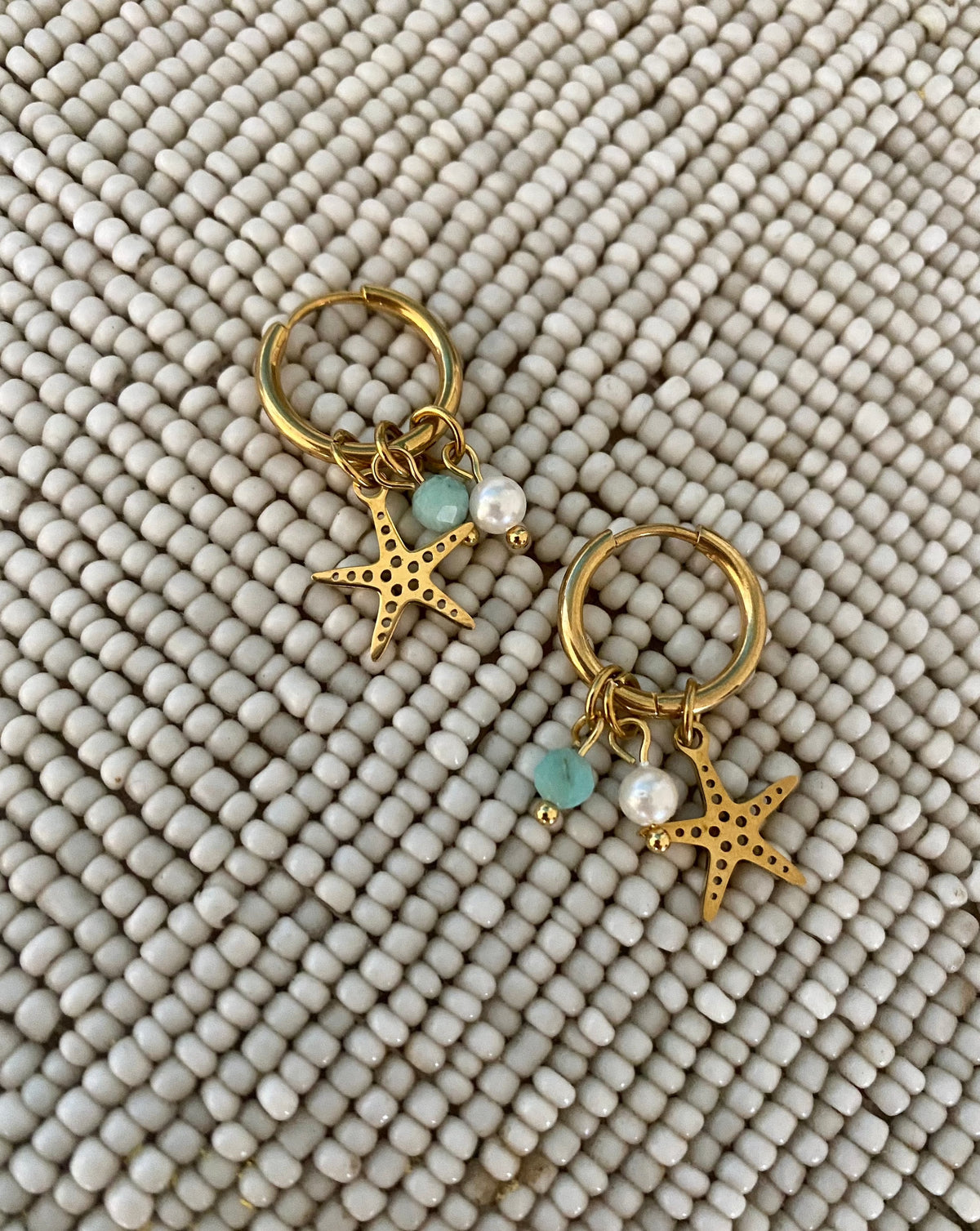 Starfish earrings- turquoise