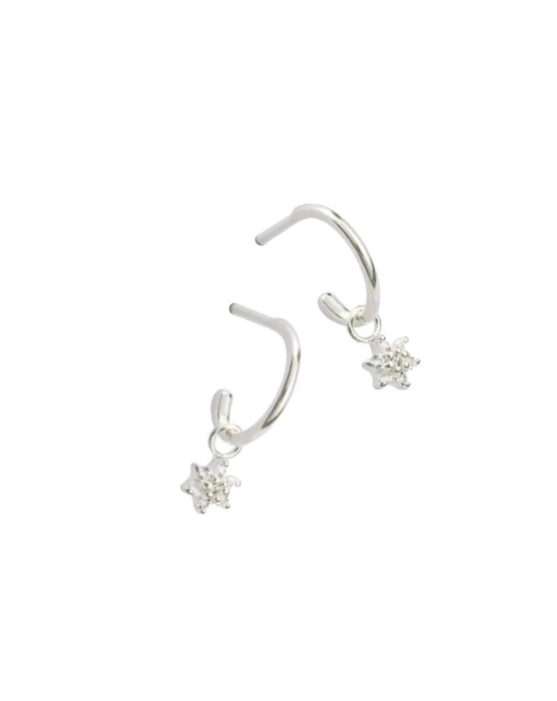 Snowflake earrings- silver