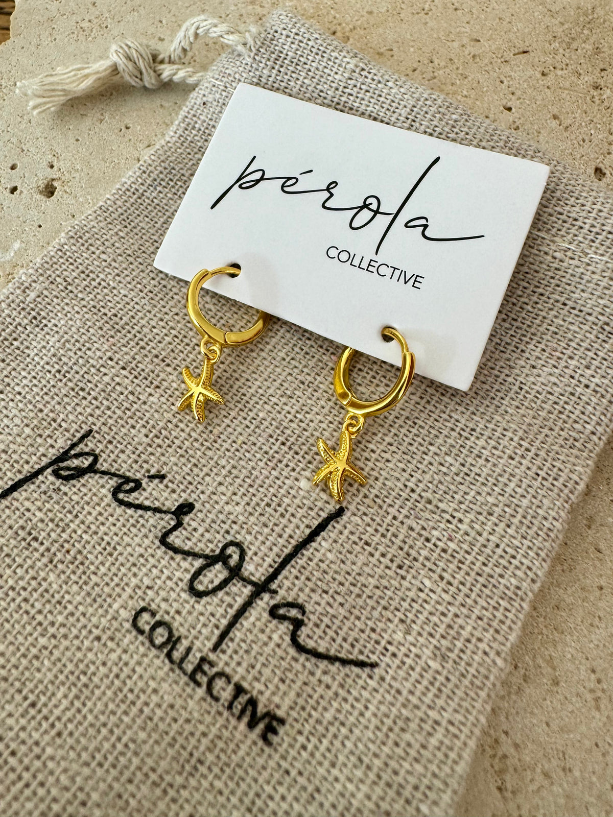 Starfish Earrings- Gold