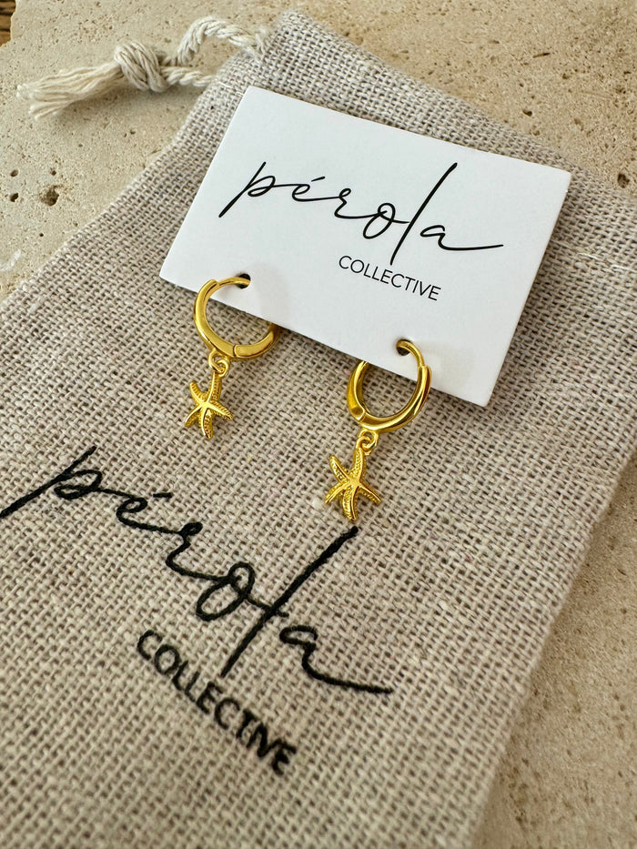 Starfish Earrings- Gold