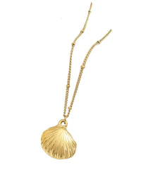 Gold shell necklace