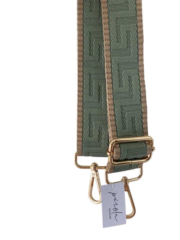 Bag Strap- Brown/Khaki Middle