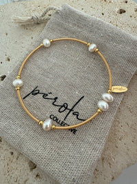 Zelia Cuff- Four Pearl