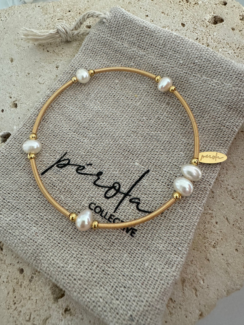 Zelia Cuff- Four Pearl