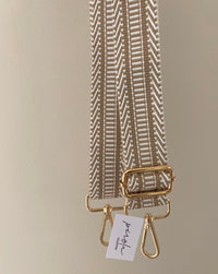 Bag Strap- brown stripe