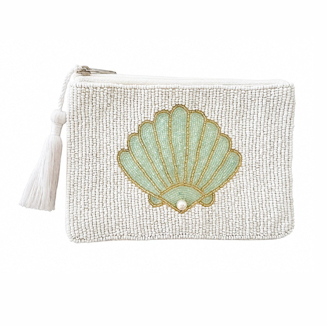 Seashell Beaded Pouch