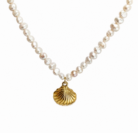 Seashell Pearl Necklace