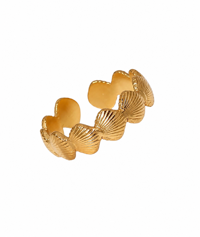 Mini Shell Ring- Gold