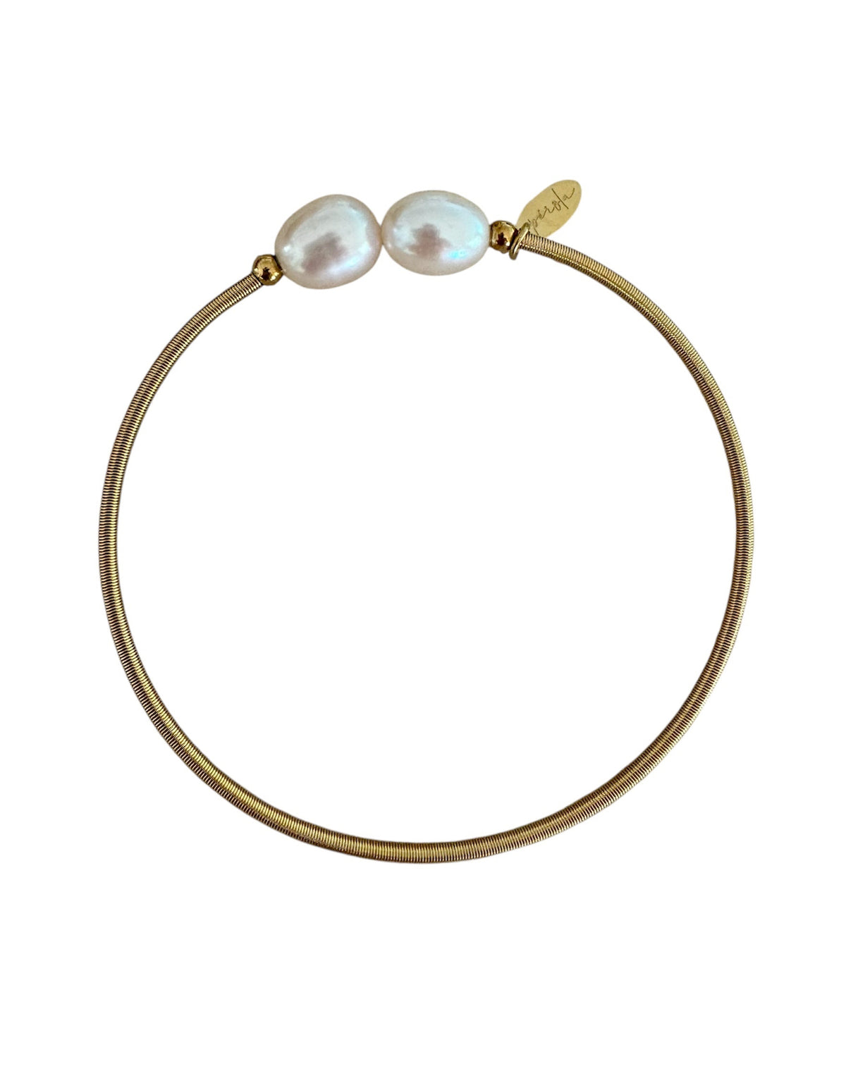Zelia Cuff- Double Pearl